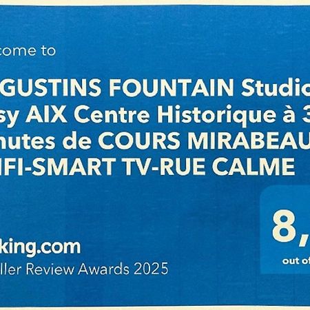 Augustins Fountain Studio Cosy Aix Centre Historique A 3 Minutes De Cours Mirabeau -Wifi-Smart Tv-Rue Calme Aix-en-Provence Exteriör bild