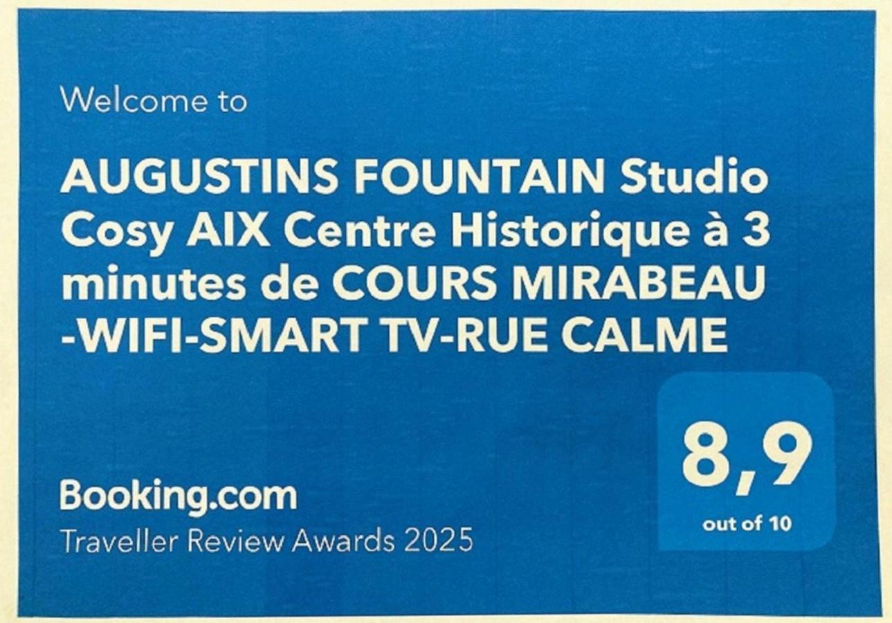 Augustins Fountain Studio Cosy Aix Centre Historique A 3 Minutes De Cours Mirabeau -Wifi-Smart Tv-Rue Calme Aix-en-Provence Exteriör bild